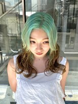 ヲタク(wotaku.)&nbsp;ルーツカラー裾カラーデザインカラーハイトーンケアブリーチ