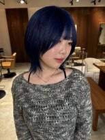 クラン バイ ナチュラル(clan by Natural)&nbsp;ネイビーブルーカラー/ショートウルフカット/ゆるふわウルフ