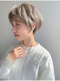 ショートボブ/シルバーベージュ