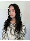 レイヤーカット×暗髪
