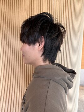 イェル(ELL.) マッシュウルフ韓国風学生カット黒髪ショート