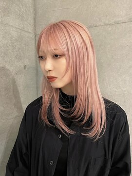 オーオシカシカスペース(OOO YY Space) ブロンドに落ちるペールピンク/ブリーチ2～3回