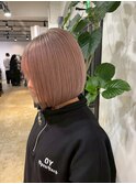 pink beige bob