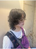 くるくる　ウルフレイヤーパーマ