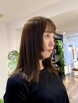 シアン ヘア デザイン(cyan hair design) 【cyan】透明感オリーブベージュ × 顔まわりデザイン