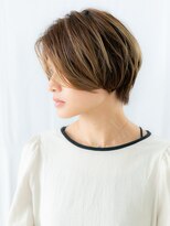 モッズヘア 越谷(mod's hair) 大人美人センターパートオンブレショートボブ//越谷20代30代40代
