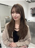 韓国ヘア/レイヤー/髪質改善/顔周り/ブリーチなしマロンブラウン