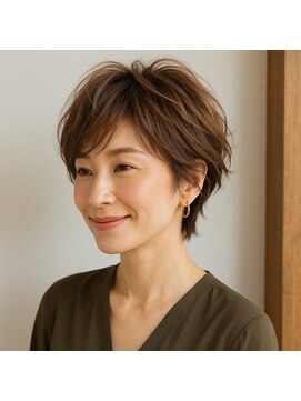 スープレックス ヘアーデザイン(SOUPREX HAIR DESIGN) ミセスレイヤーショートボブ　20代 30代 40代 50代 60代髪質改善