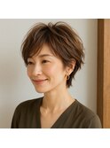 ミセスレイヤーショートボブ 20代 30代 40代 50代 60代髪質改善