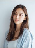 ミルクブラウン/ダークパープル/ナチュラルショート/夏/センター