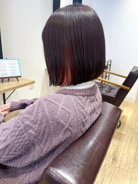 エミス バイ メルト 吉祥寺(emis by melt) 【吉田】インナーカラー暖色ボブウォームブラウンココアブラウン