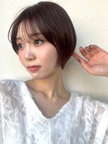 カバーヘア ブリス 川口(COVER HAIR bliss)&nbsp;丸みショートボブ/くびれ/マッシュ前髪/春カラー透明感p可愛い