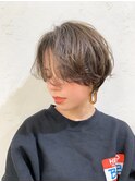 うざバングショート　アースカラーで大人かわいい　ネビージュ
