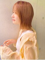 リアン(lien)&nbsp;【lien.ai】大人かわいい　切りっぱなしボブ　ココアブラウン