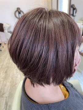 ヘアーズ ジール(hair's Zeal) 春ヘアショートボブ☆白髪活かしカラー