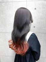 バブルス 久米川店(BUBBLES)&nbsp;裾カラー×レッドブラウン