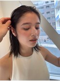 簡単スタイリングオールバックボブ