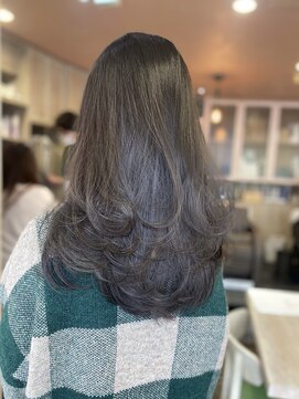 エン 仙台(en) ブリーチなしダブルケアカラー/ワンカールざくざくレイヤー