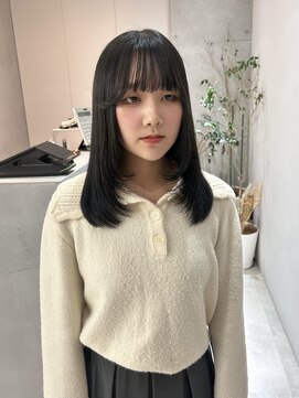 サンド 池袋(sand) 韓国レイヤー／ミディアム/レイヤーカット／前髪カット