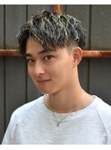 無造作ソフトツイストアップバングメッシュカラー