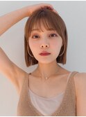 前髪あり　ナチュラル切りっぱなしボブ　イメチェン　銀座
