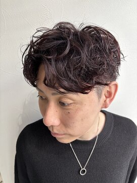 グラフ 立川(Graph.) センターパート無造作ニュアンスパーマツーブロック