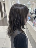 ナチュラル細めハイライト/白髪ぼかしも可能