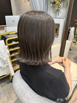 メゾンマリ(MAISON MARI)の写真/【福島】ダメージレスな明るい白髪染めや艶カラー◎前処理・後処理TR付きなので、カラー後も滑らか質感♪