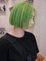 ピークアブー 原宿ハラカド(PEEK-A-BOO) ネオングリーン/グリーンカラー/派手髪/黄緑カラー/ハイトーン