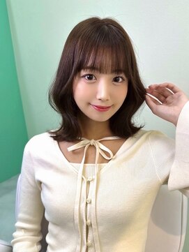 エラ(Ella) くびれミディアムヘア×シナモンベージュ【入谷駅】