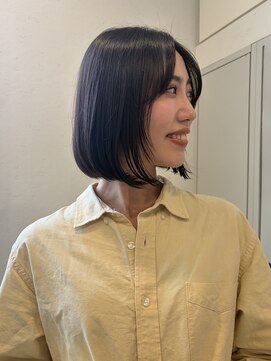 ヘアサロン ムク(HAIR SALON.MuKu) ディープオリーブカラー ボブ