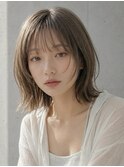 ウルフパーマハイレイヤーサイドバングミディアムパーマ内巻き☆