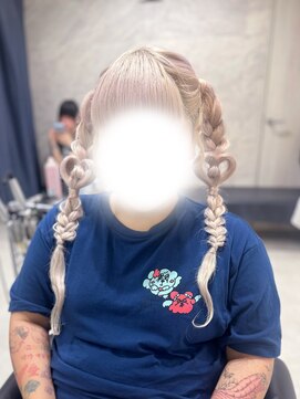 クラン 東心斎橋店(Clan) 編みおろしハートツイン