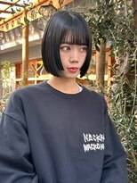 バートランド 白楽(Bertland)&nbsp;島田/モードボブ 似合わせ デザインカット 顔まわり 黒髪 白楽