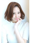 スタイリング簡単ふんわりボブ☆デザインカラー