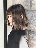 【Add】ショートボブ×グラデーションハイライト