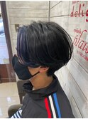 韓国系マッシュ×センターパート×フェイスフレーミング