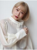 くびレイヤーグレージュデザインカラーシルキーベージュボブディ