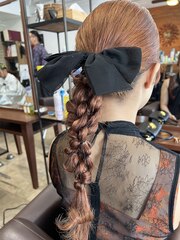 ポニーテールでつくるポコポコヘアアレンジ　【延山styling】