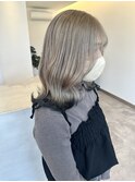 ブロンドベージュ×エンドカラー