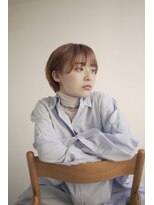 ムク 甲府(muku.)&nbsp;ミディアムヘア/斜めバング/グレージュカラー/甲府駅