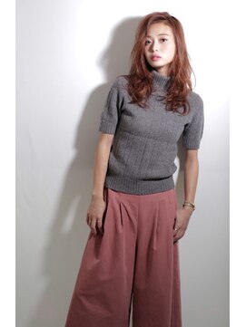 アディクト イースト 東陽町東口(addict EAST) 前髪なしテラコッタ抜け感＿ココアカラー＿セミロング［東陽町］