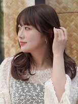 ノイカーム(noi Calm)&nbsp;顔周りレイヤーカットグレージュカラーくびれボブベージュカラー