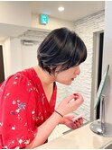ショートボブ/簡単スタイリング/丸みショート/可愛い/20代30代