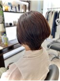 朝簡単ショート×上質白髪染め