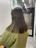 ヌープヘアーアイス(NUUP.hair ici)&nbsp;透明感カラー★20代30代ダブルカラーブリーチオリーブグレージュ
