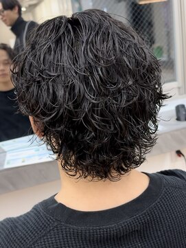 ビカム 名駅(become) 【黒髪サーフカール】名古屋メンズパーマセンターパートコンマ