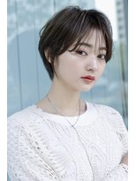 プランツヘアー&nbsp;似合わせカット小顔丸みショート　透明感カラー博多