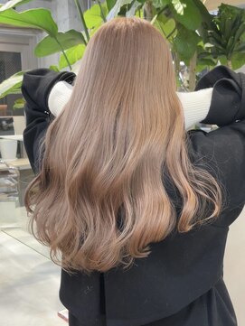 サンク 原宿 表参道(cinq) ハニーベージュイエベ春ブリーチダブルカラー