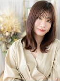 透明感ピンクブラウン外ハネロブくびれカールc7浦和20代30代40代